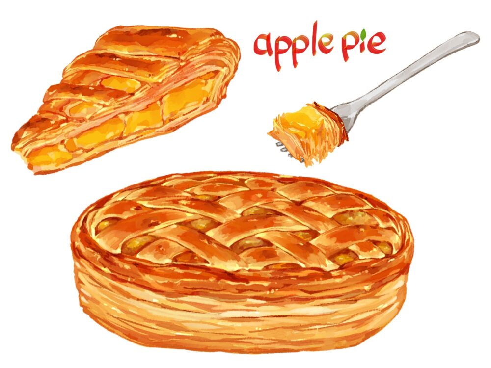 アップルパイのイラスト